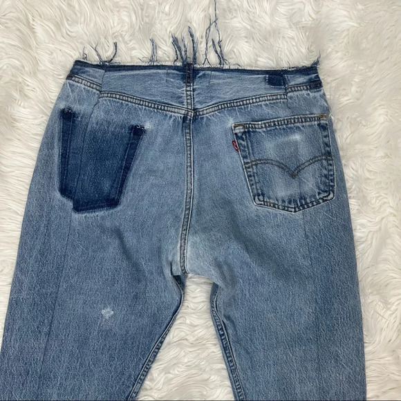 New EB Denim Vintage Levi’s 501 Bandless Jean Distress Light Wash NWT Women’s 29 - Picture 14 of 16